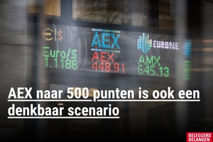 AEX naar 500 punten is ook een denkbaar scenario